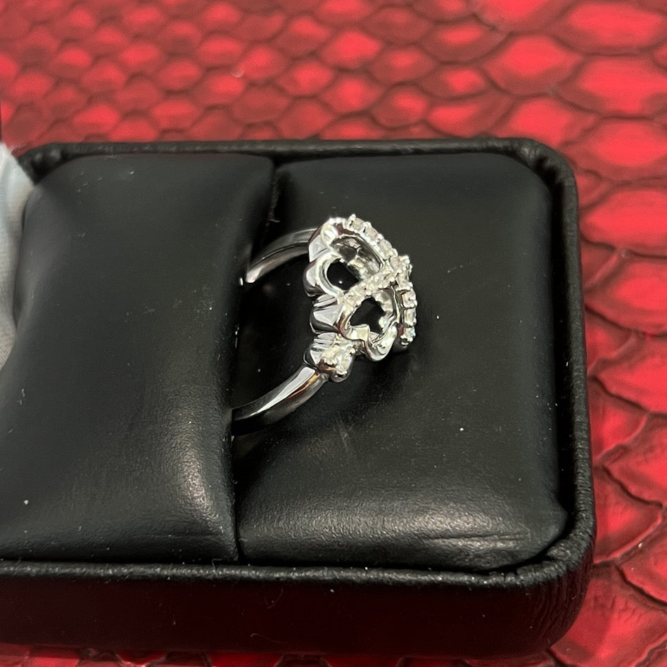 0.15 Carat Genuine Diamond Unique Hearts Ring