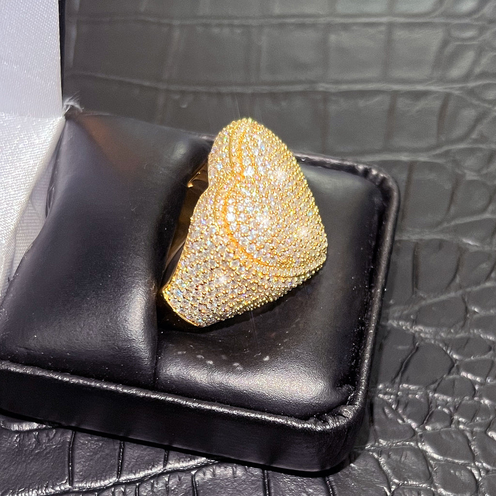 4.50 CTW Large Moissanite Puffed Heart Ring