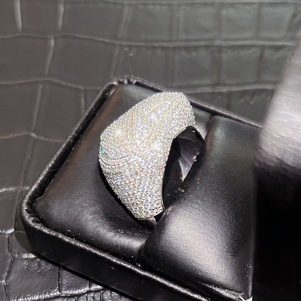 4.50 CTW Large Moissanite Puffed Heart Ring