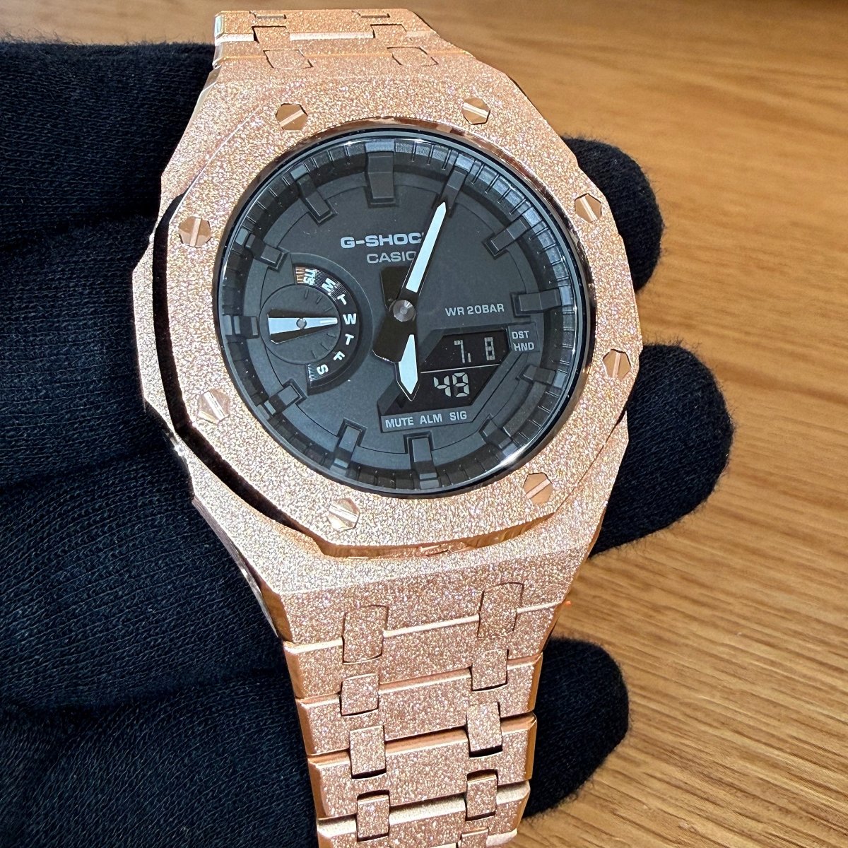 Iced Out Medley Custom G Shock Watch - White Gold Style – JewelryFresh