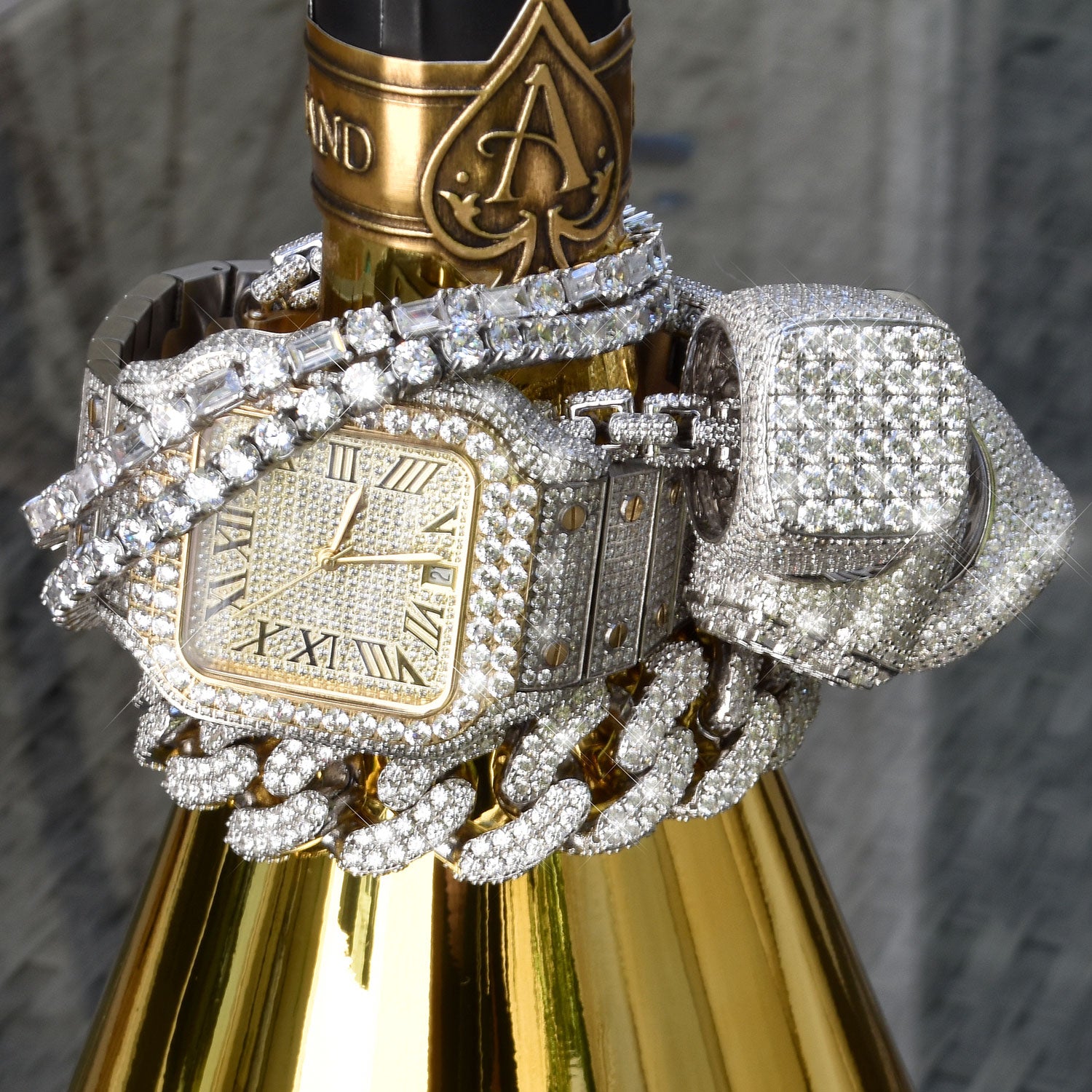 Iced out 8 ball chain deals