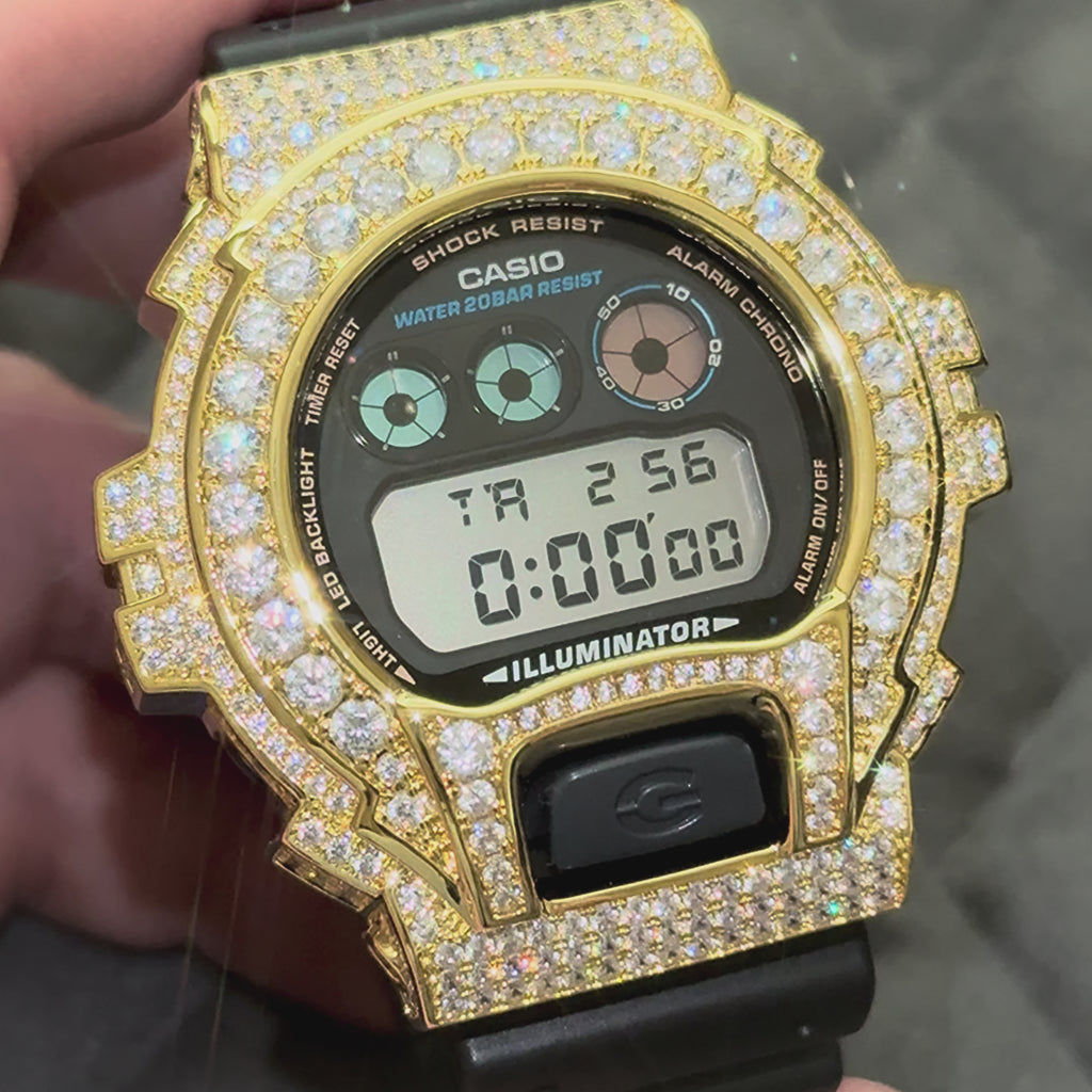 Gold Big Stone G-Shock DW6900 Watches for Hip Hop Style – JewelryFresh