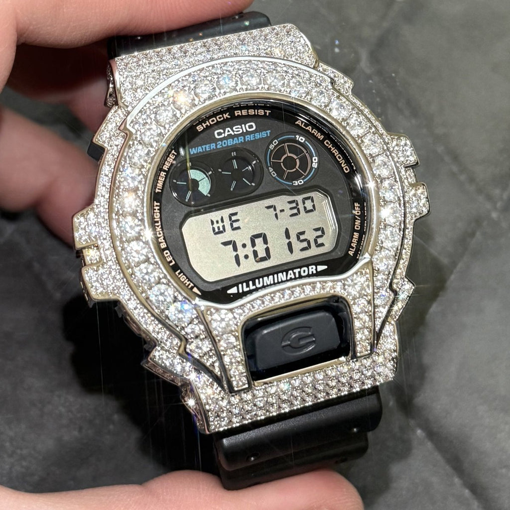 Rhodium Big Stone 8.60 CTW G - Shock DW6900 - JewelryFresh
