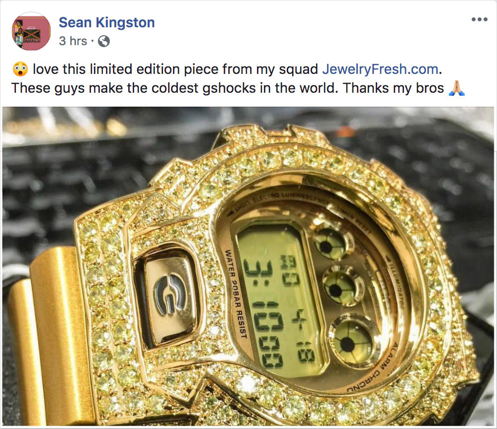 sean kingston G shock watch