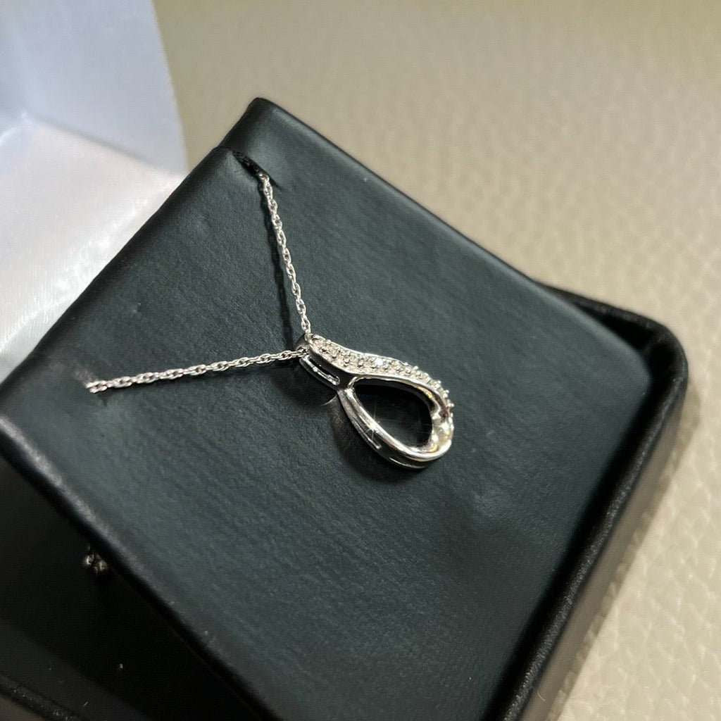 0.05 Carat Silver Womens Diamond Necklace - JewelryFresh