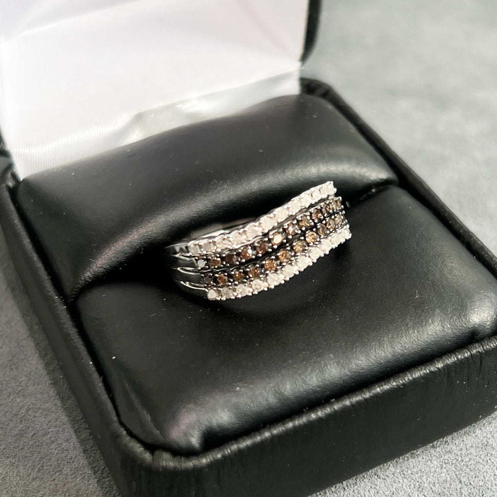 0.50 Carat Real Champange Diamond Womens Ring