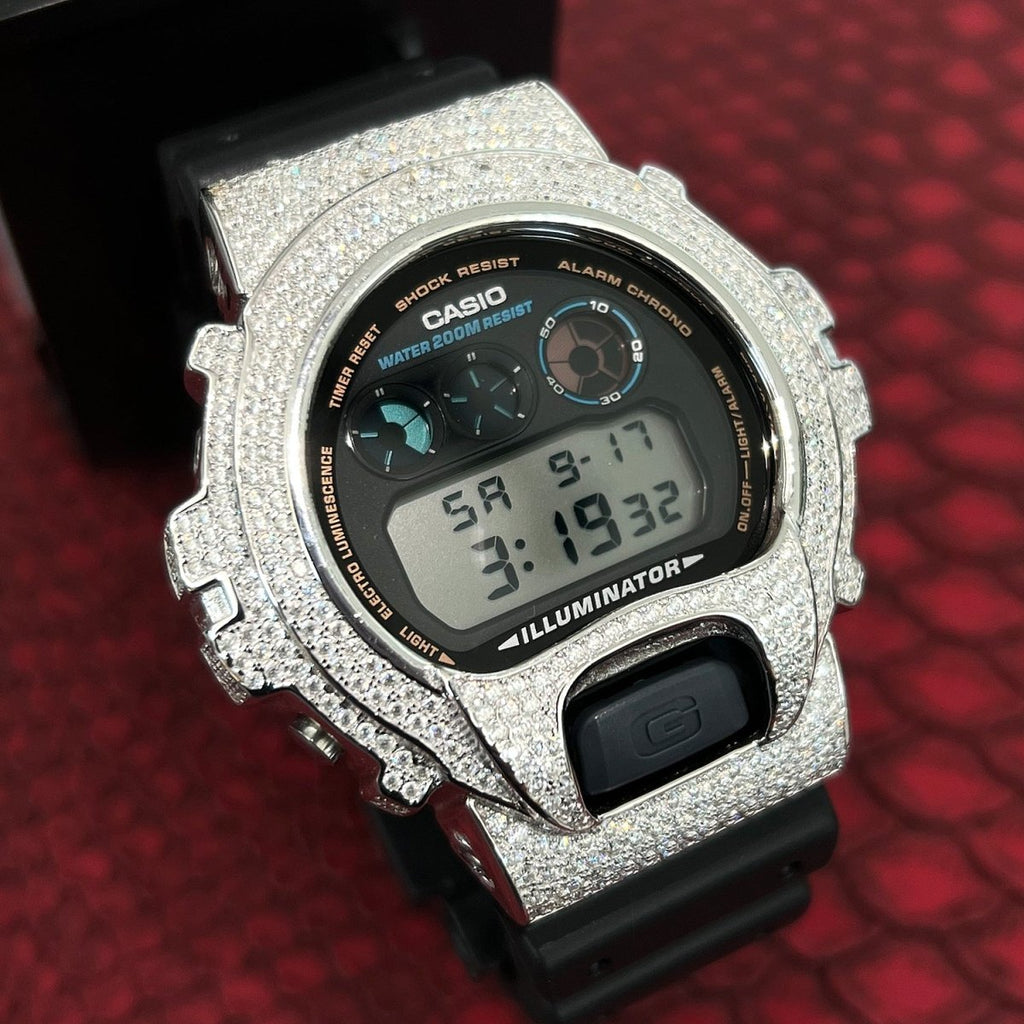 4.25 Carat Moissanite Iced Out G Shock Watch - JewelryFresh