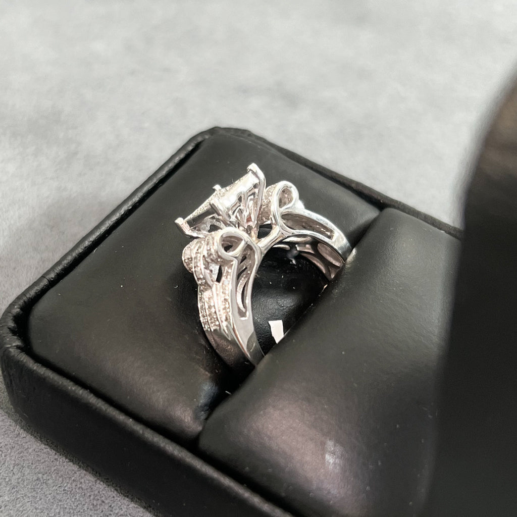 0.50 Carat Genuine Diamond Fancy Engagement Ring