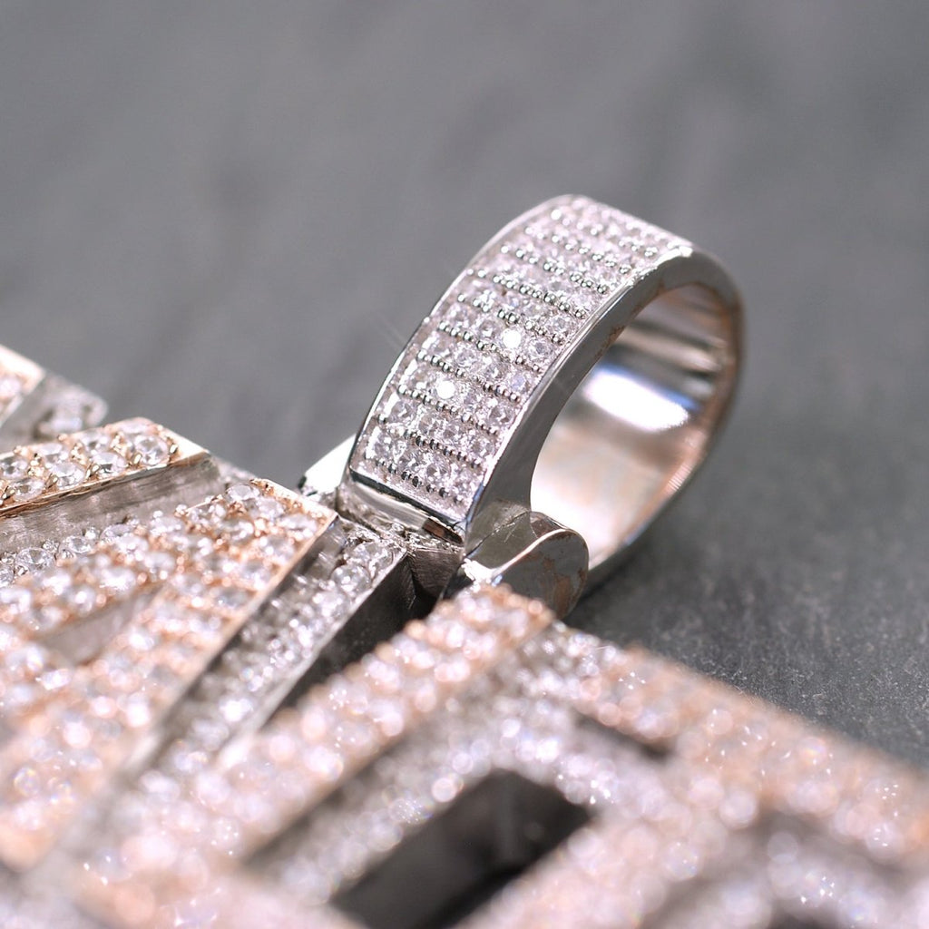 925 Silver Custom Made 2 Layer Block Letter Pendant – JewelryFresh