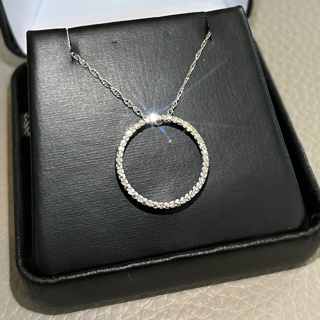 0.10 Carat Diamond Circle of Life Necklace