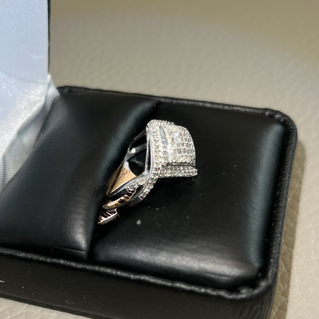 0.25 Carat Pave Real Diamond Womens Ring