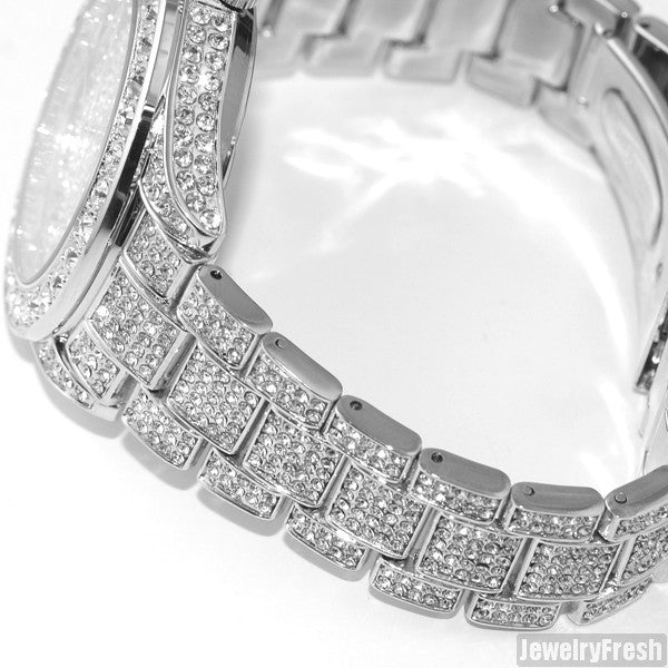 Rhodium 41MM Big Face Iced Out Watch