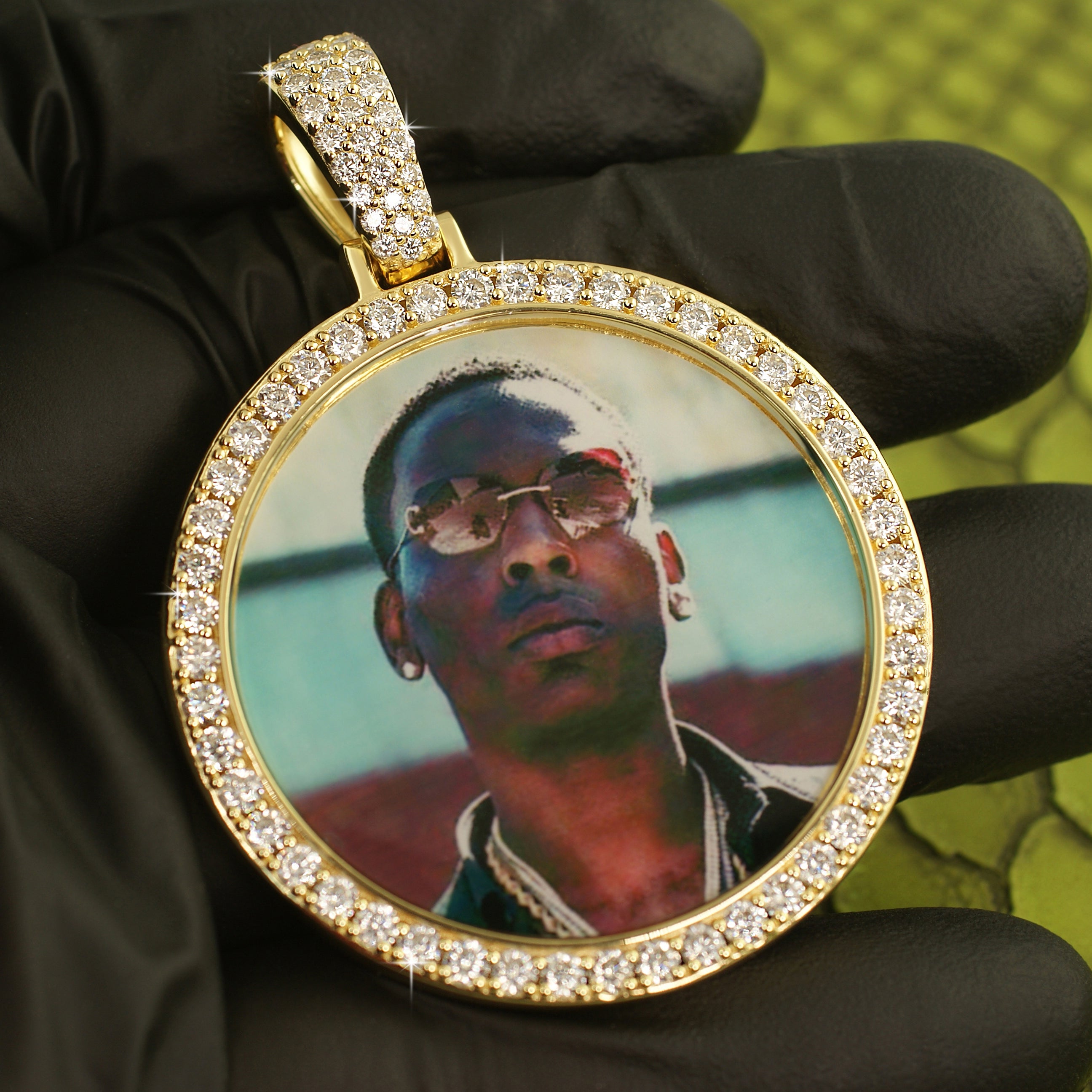 VVS1 Moissanite Custom Photo Memory Pendant - Main Image