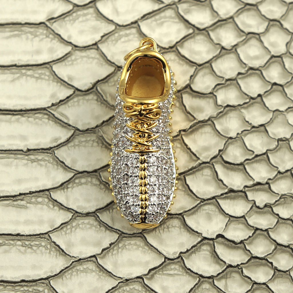 Gold Iced Out Yeezy Boost 305 Sneaker Pendant