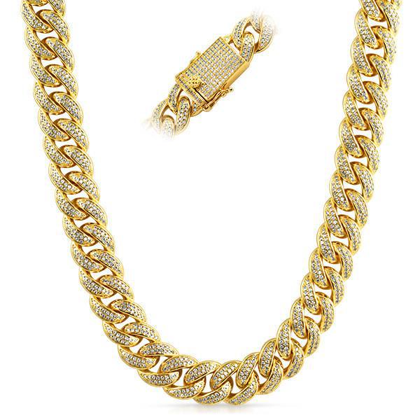 15mm High End Iced Out Miami Cuban Chain