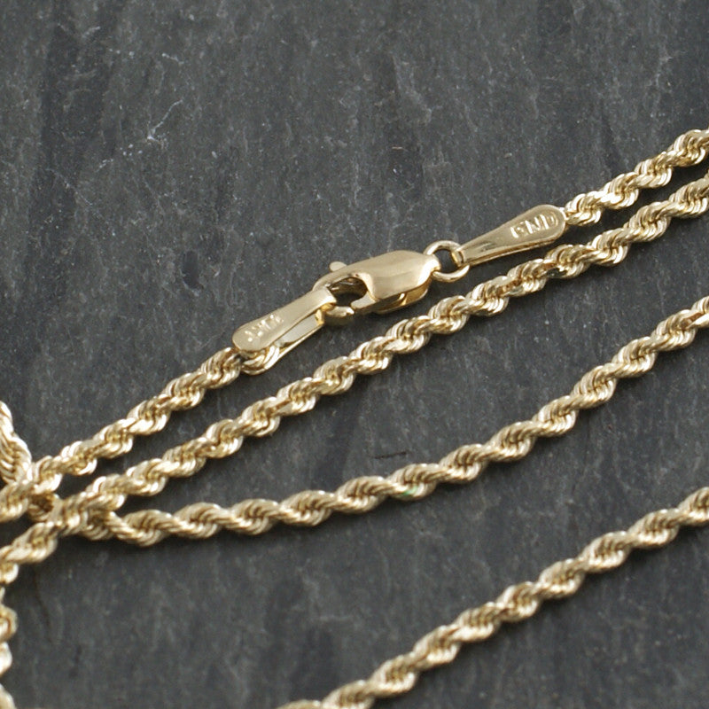 1.5mm Solid Rope Genuine 10K Gold Chain