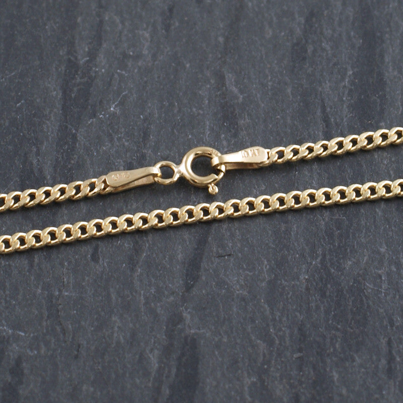 2mm Solid 10K Gold Cuban Chain