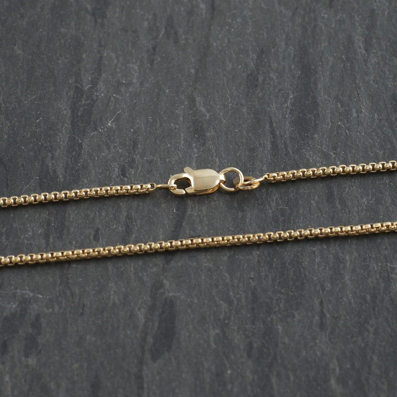 Genuine 10K Gold 1.5mm Box Chain