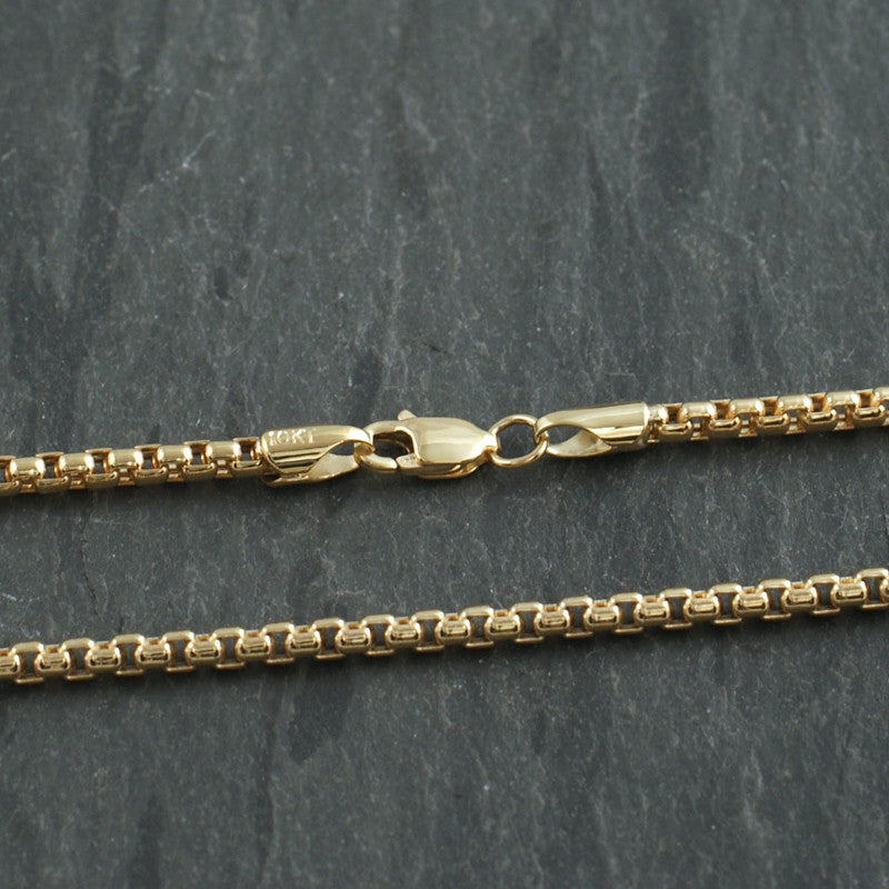 Genuine 10K Gold 2.5mm Box Chain