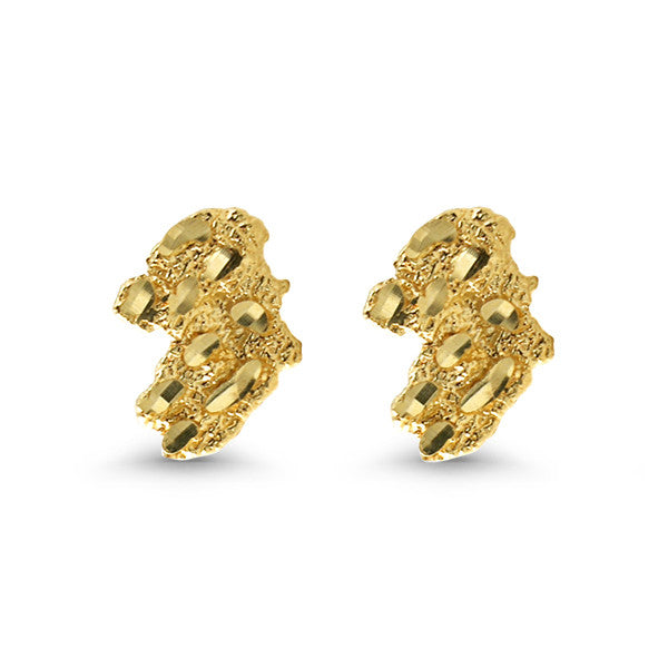 10K Gold Classic Nugget Earrings