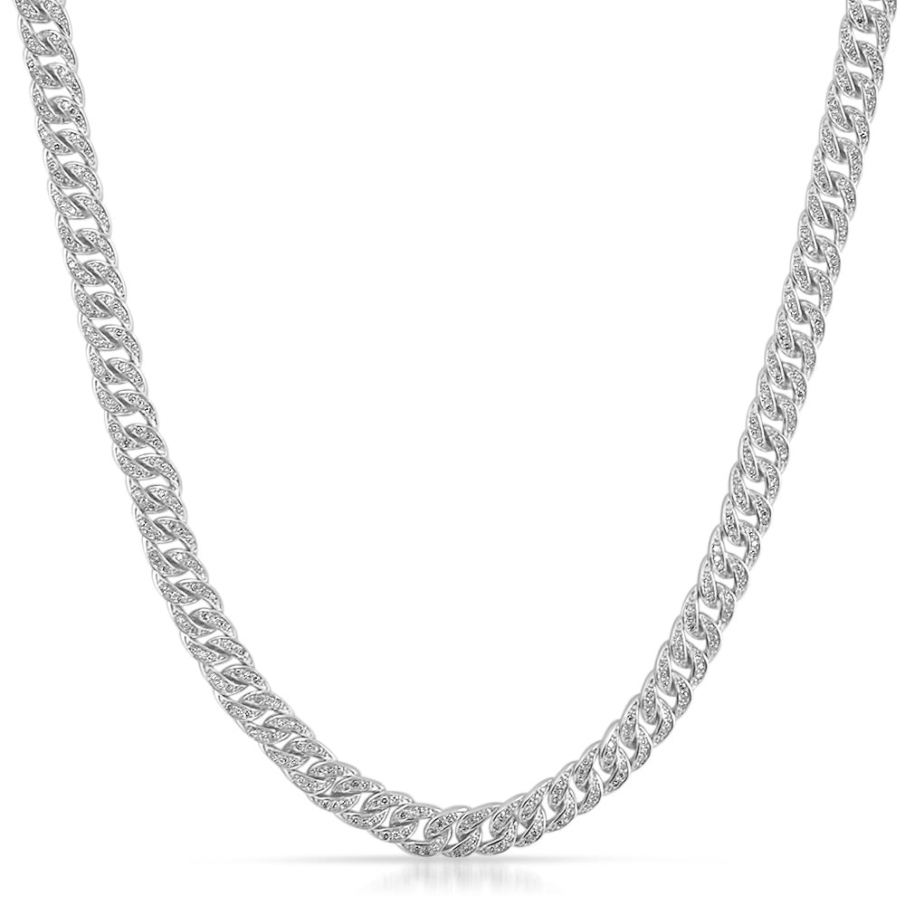 925 Sterling Cuban Link Chain Iced Out Cheap 6mm 925 Sterling