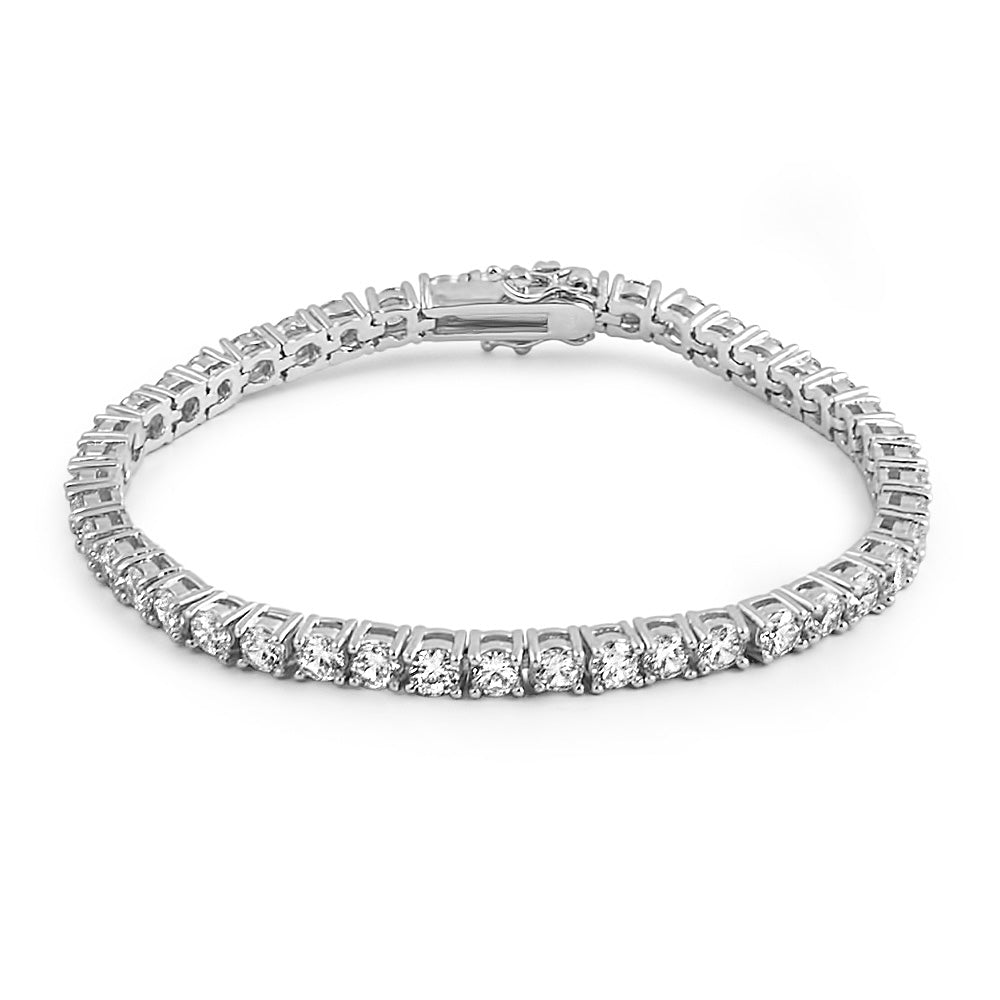 Sterlina Silver Simulated Diamond Bracelet, Sterling Silver - QVC.com