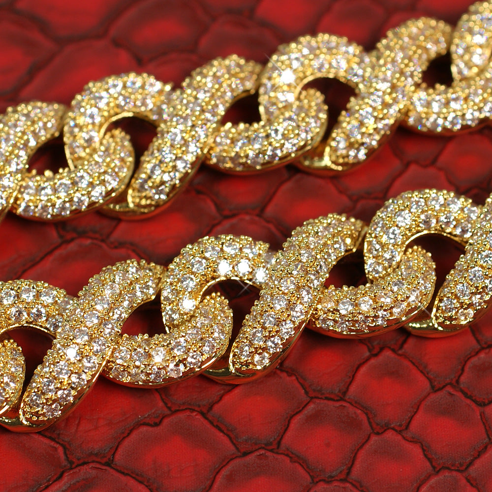 18mm Iced Out Infinity Link Diamond Chain