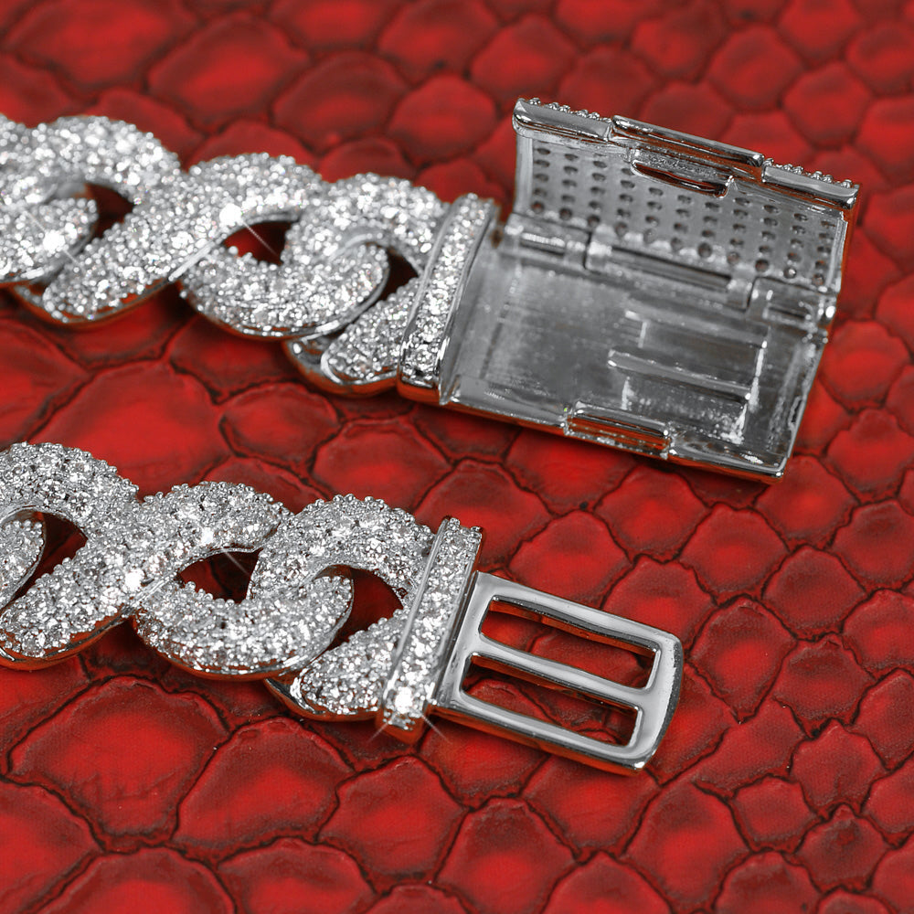 18mm Iced Out Infinity Link Diamond Chain