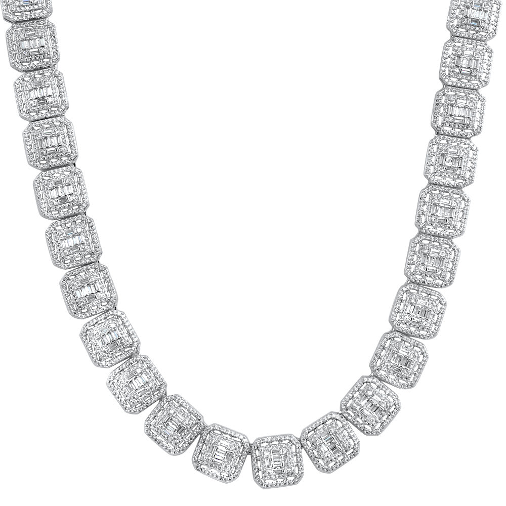 Royalty Baguette Simulated Diamond Chain