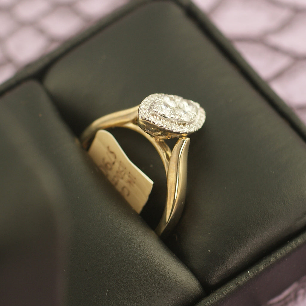 10K gold 0.50 Carat Marquise Diamond Ring