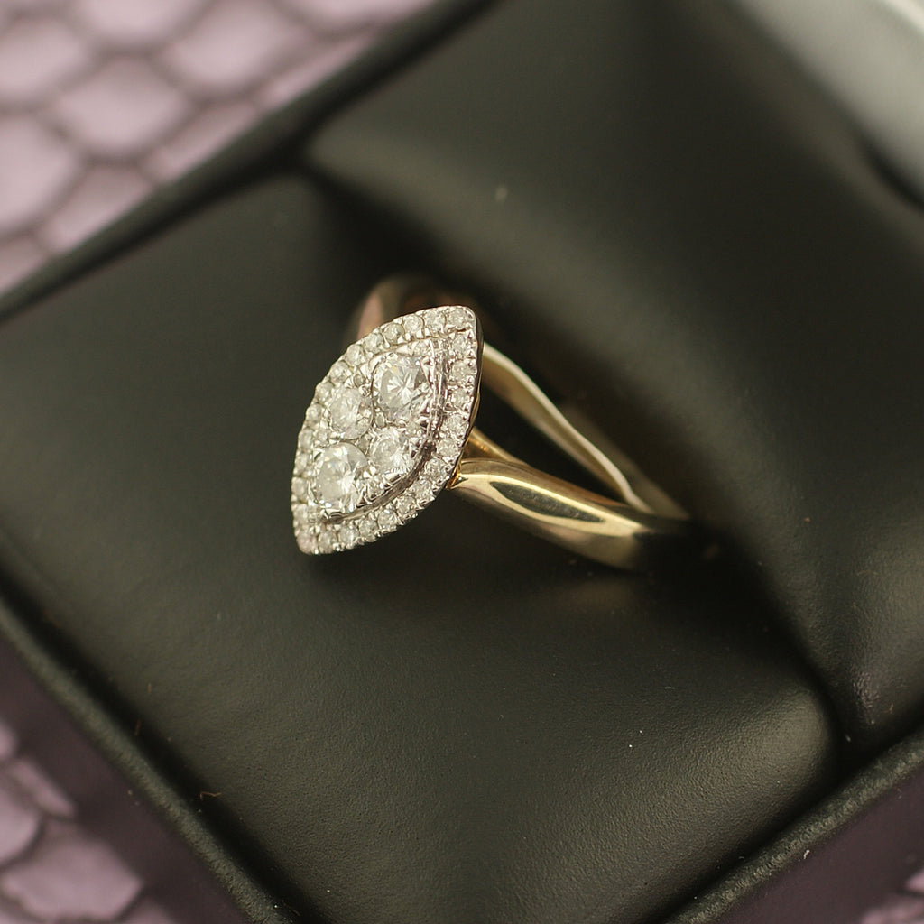 10K gold 0.50 Carat Marquise Diamond Ring
