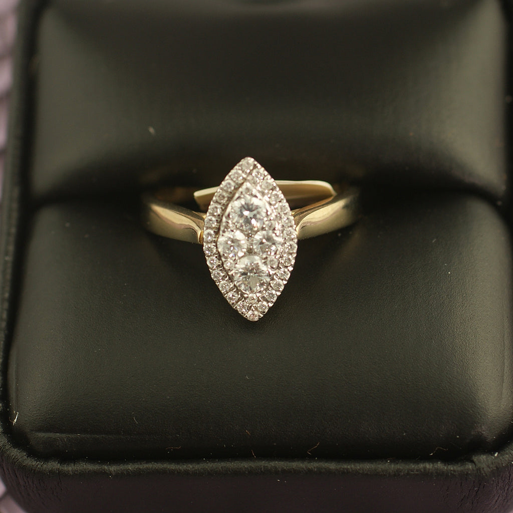 10K gold 0.50 Carat Marquise Diamond Ring
