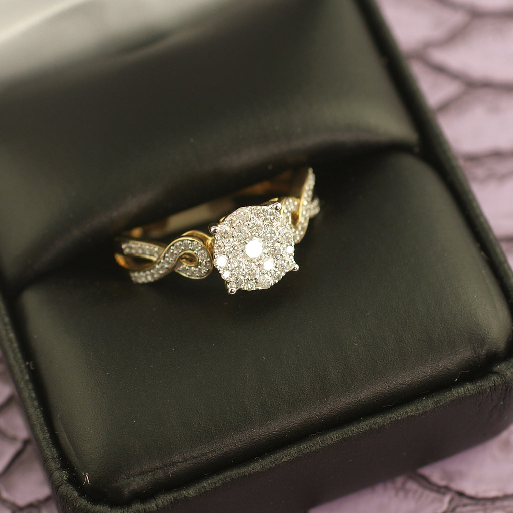 0.50 Carat 10K Gold Fancy Diamond Engagement Ring