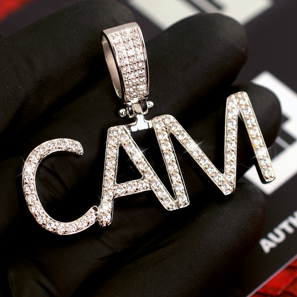 Custom VVS Iced Out Pave Letters Pendant