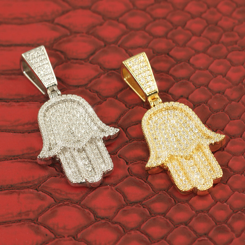 2.3 CTW VVS1 Moissanite Small Hamsa Pendant
