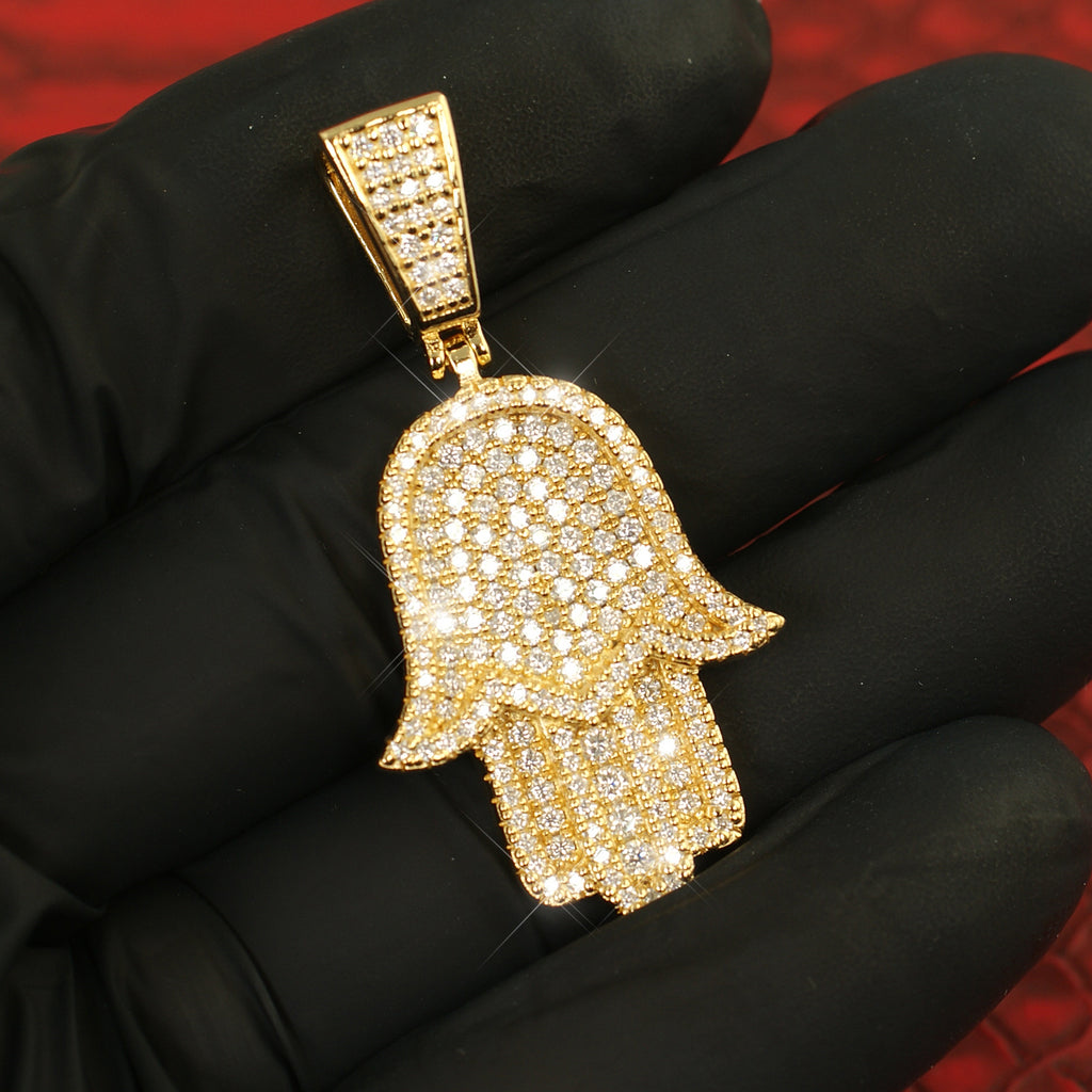 2.3 CTW VVS1 Moissanite Small Hamsa Pendant