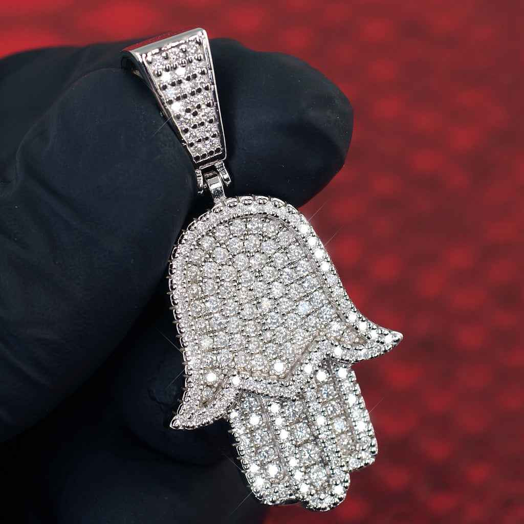 2.3 CTW VVS1 Moissanite Small Hamsa Pendant