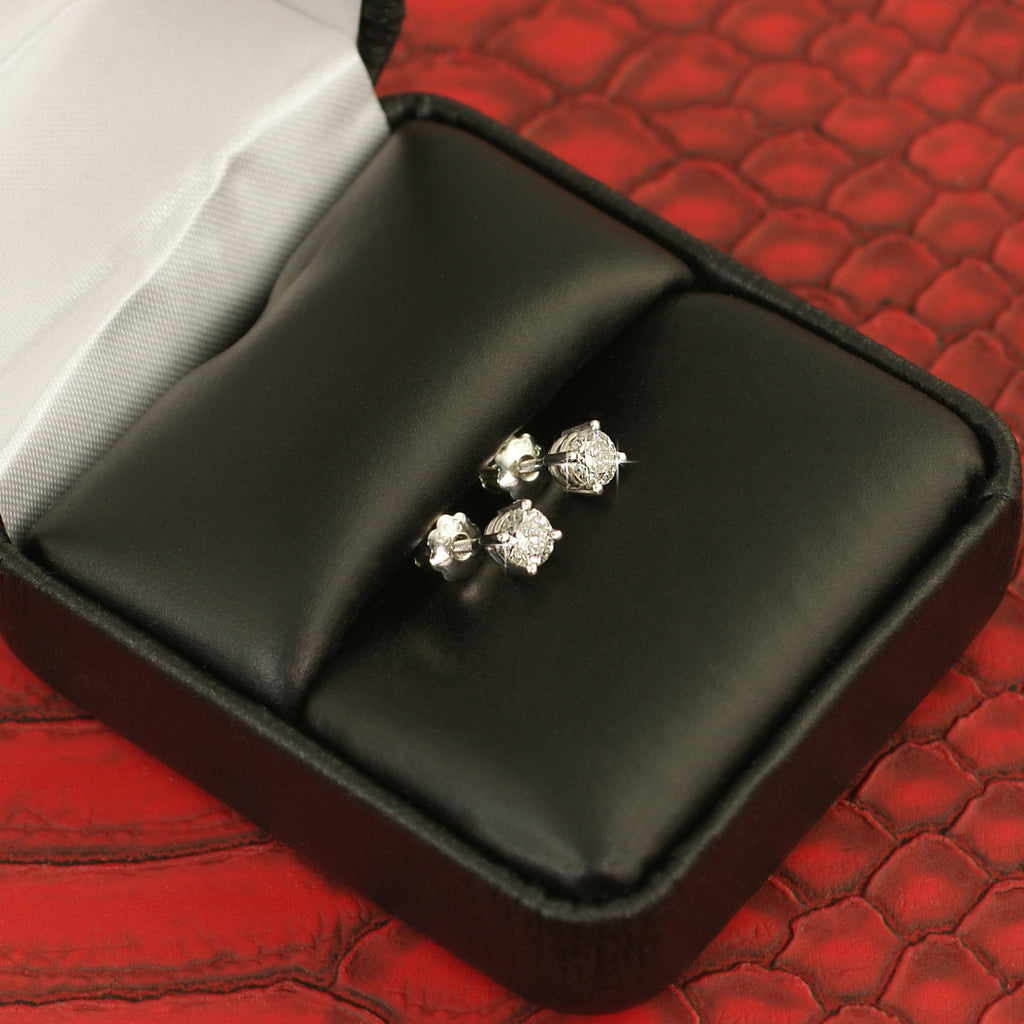 14K White Gold 0.40 Carat Diamond Stud Earrings
