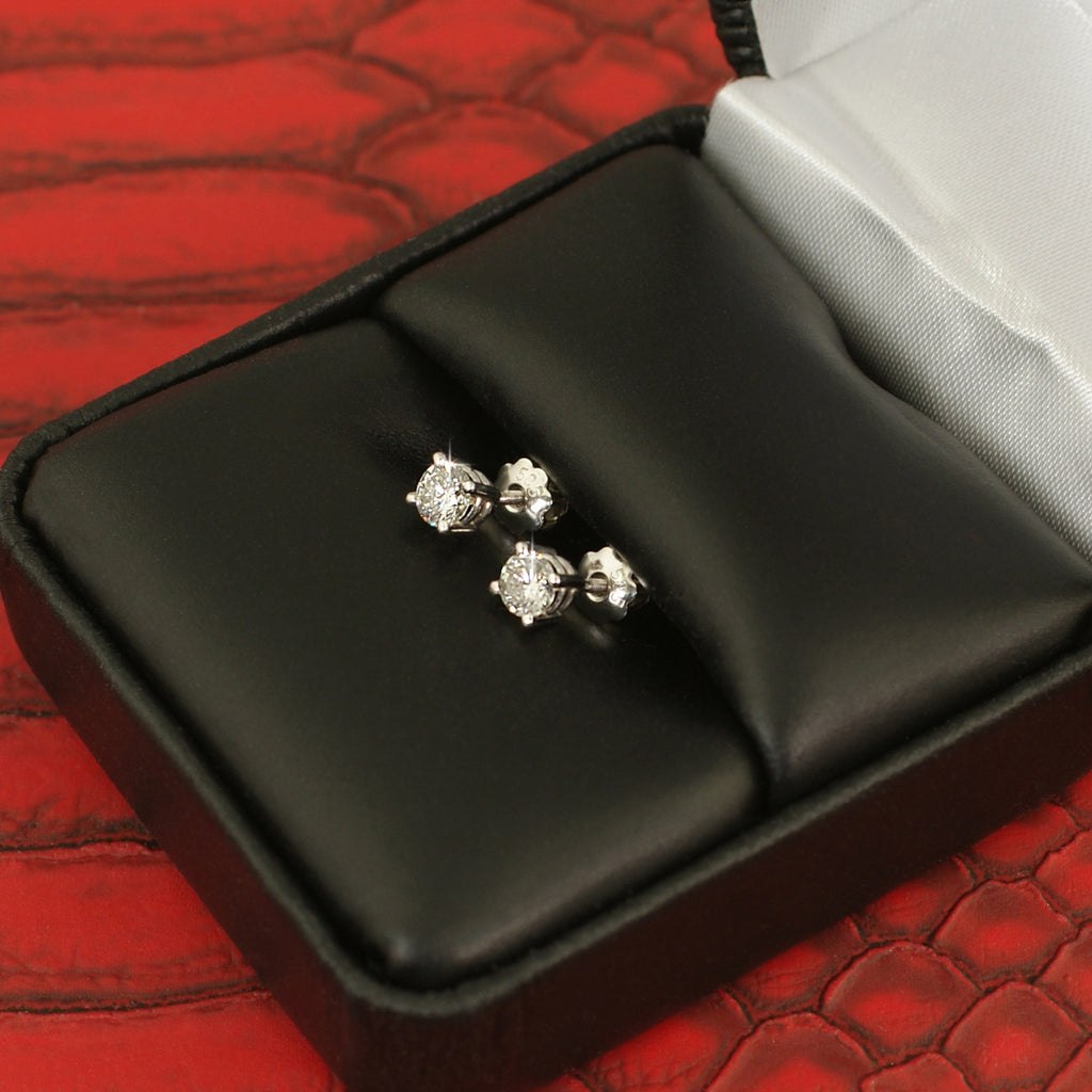 14K White Gold 0.40 Carat Diamond Stud Earrings