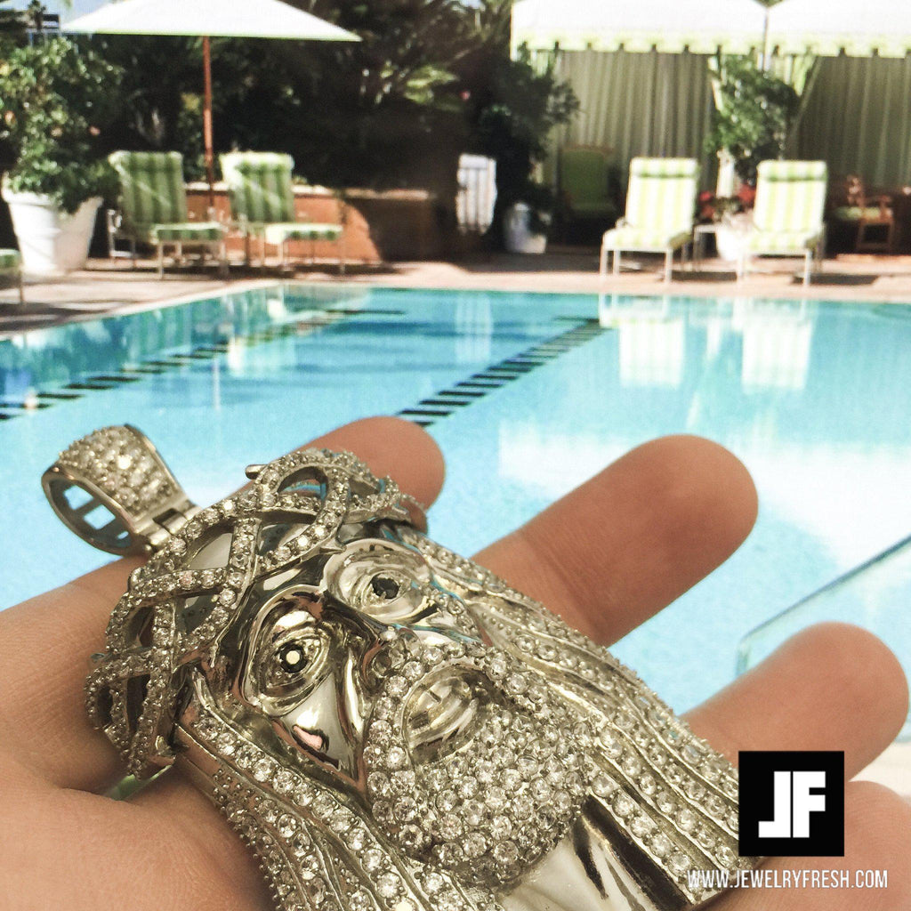 Large 3D Jesus Piece Stainless Steel