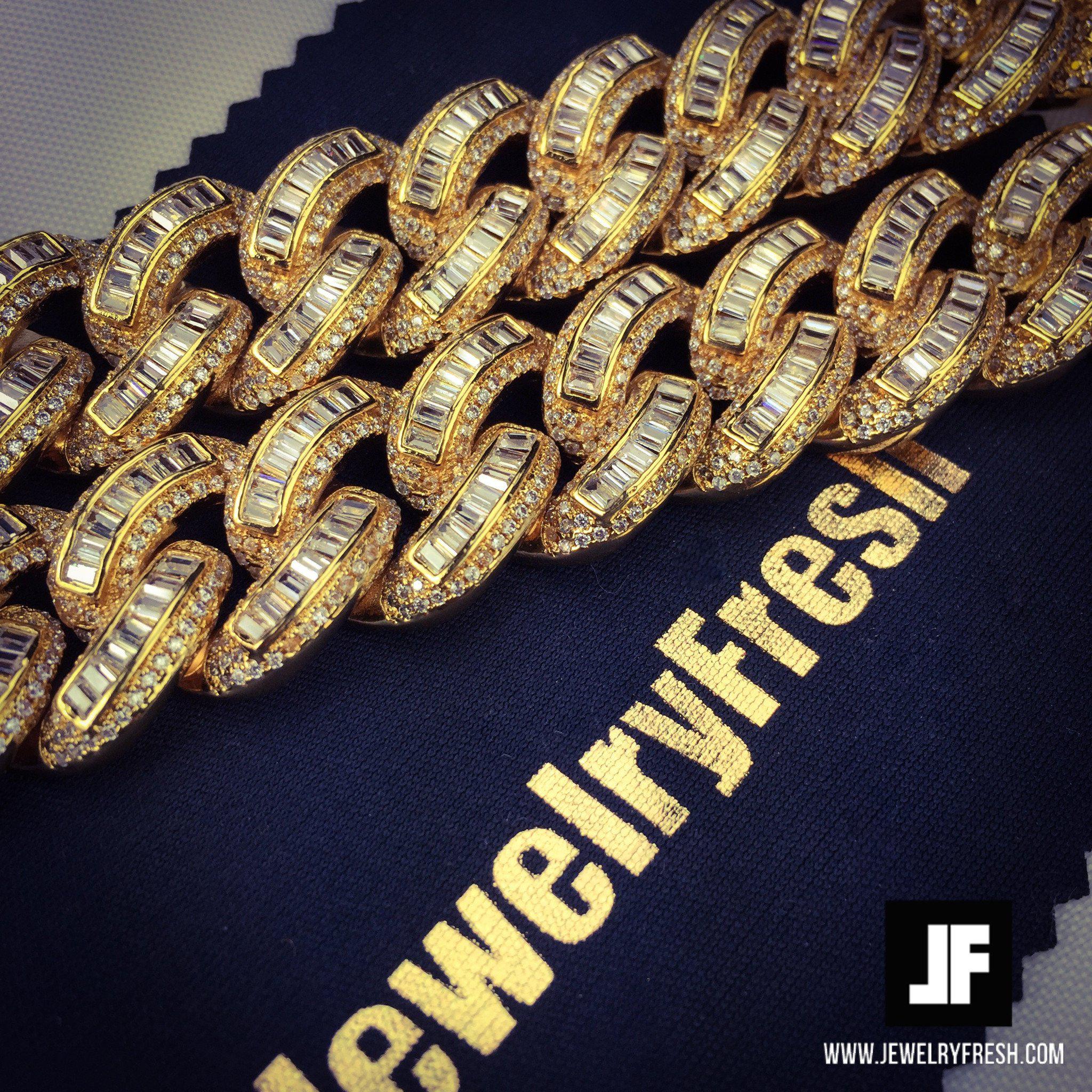 Lab made diamond 2025 cuban link chain