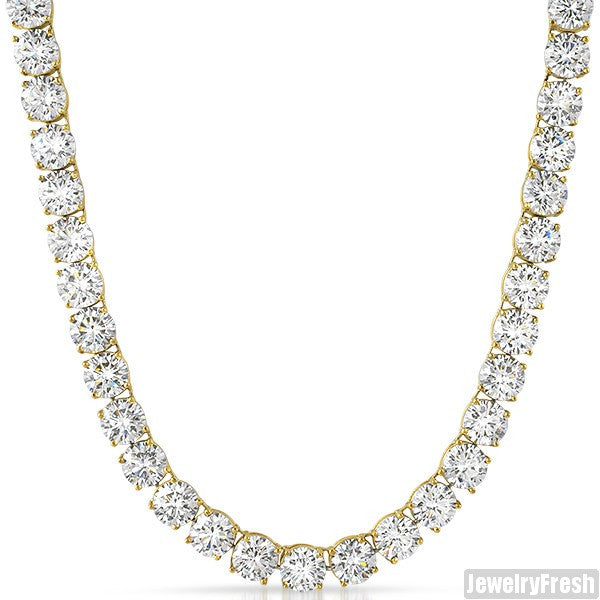 Gold Top Quality 200 Carat Flawless CZ Chain - Main Image
