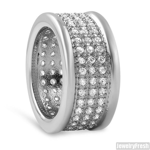 High End Eternity CZ Ring Stainless Steel