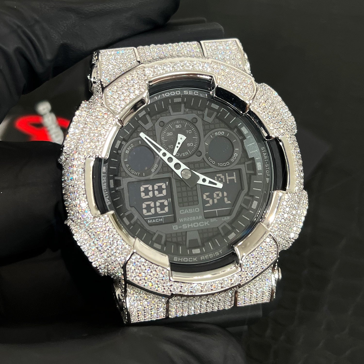 6.58 CTW Moissanite Iced Out Casio G Shock – JewelryFresh