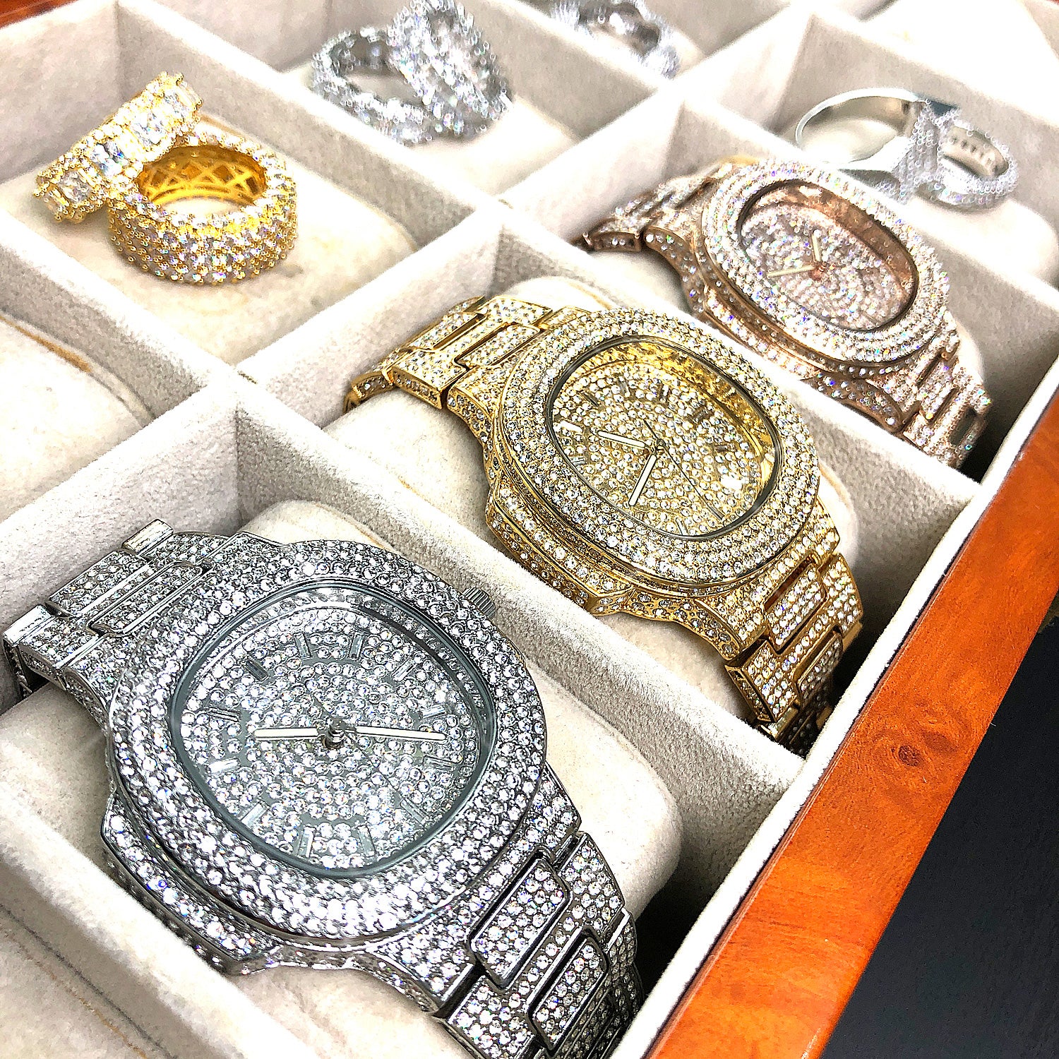 Iced out on sale nautical watch