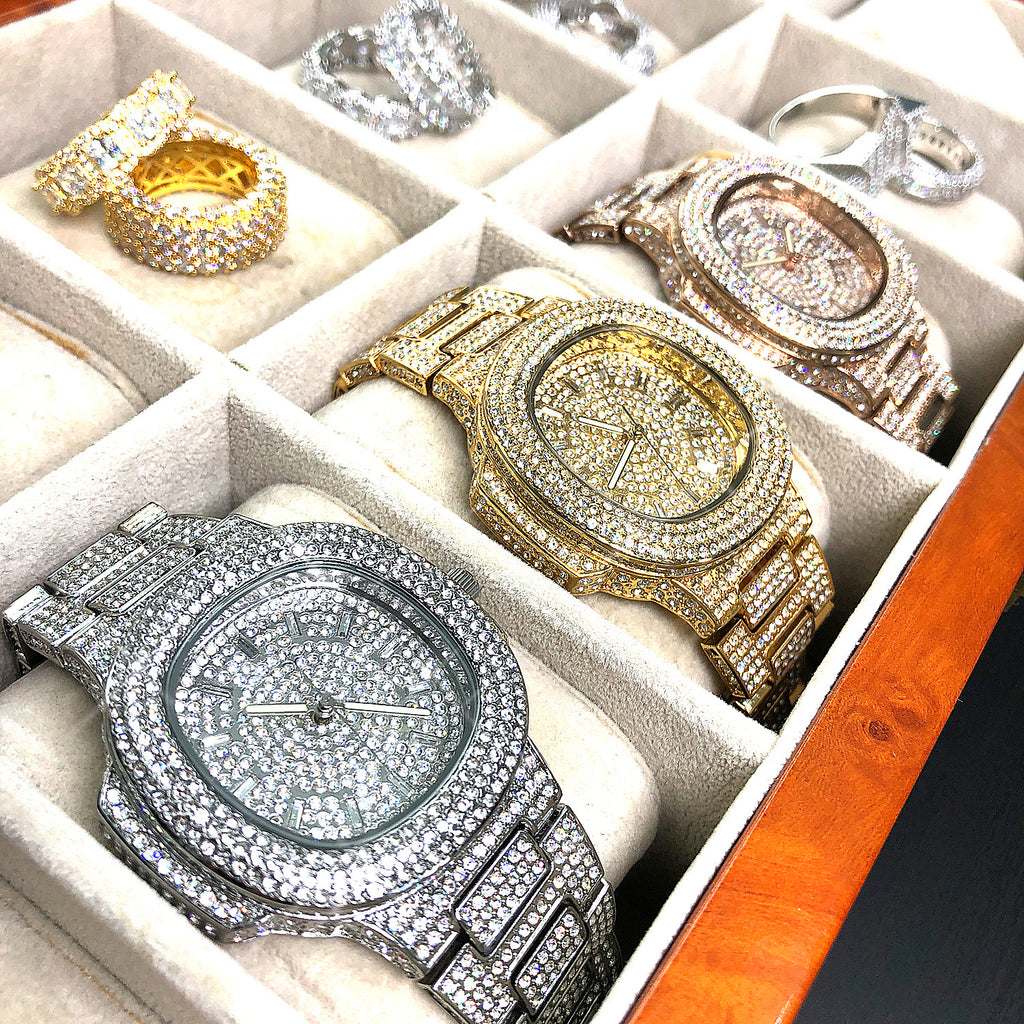 Jumbo Fully Iced Out Nautical Watch