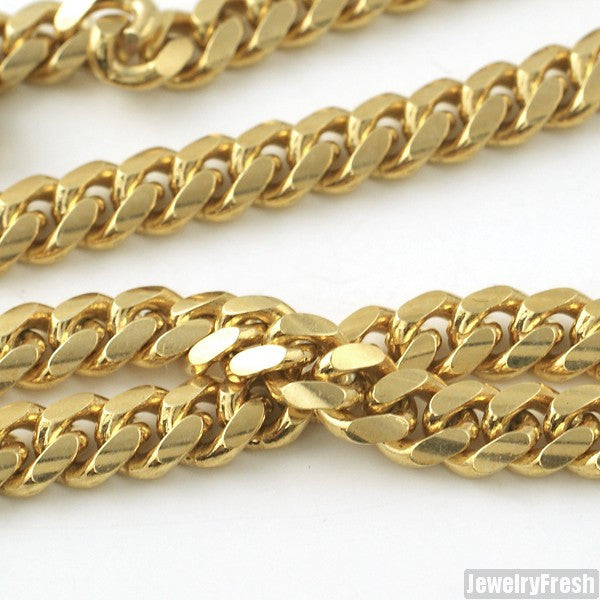 5mm 14k Gold Dipped 925 Silver Miami Cuban Chain