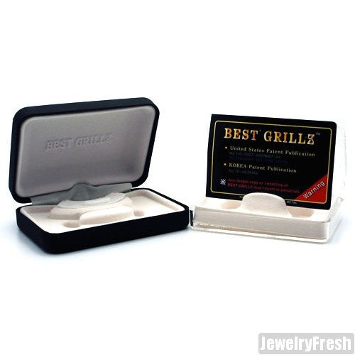 Gold Diamond Cut Pattern Teeth Grillz