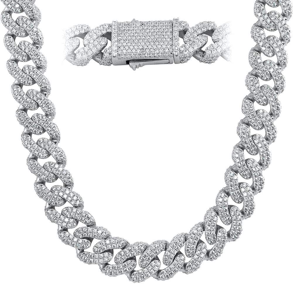 Massive 925 Silver VVS Moissanite 3D Cuban Chain