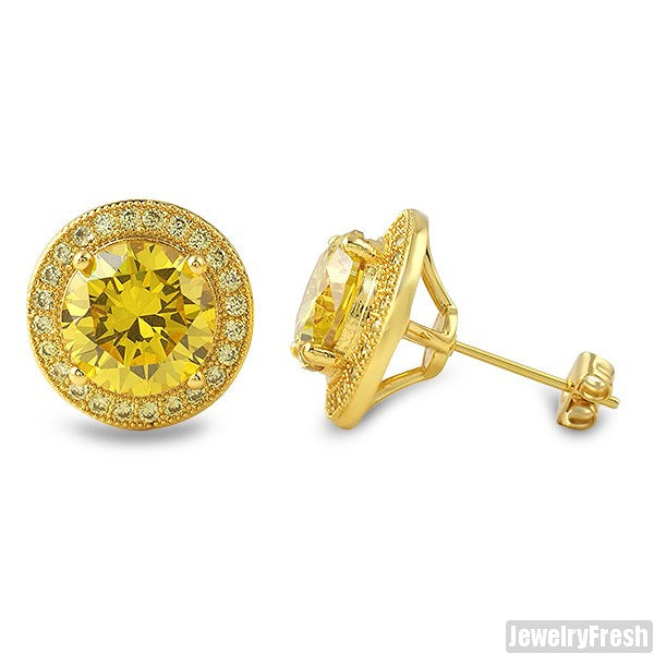 Lemonade XL 3.5 Carat CZ Halo Earrings